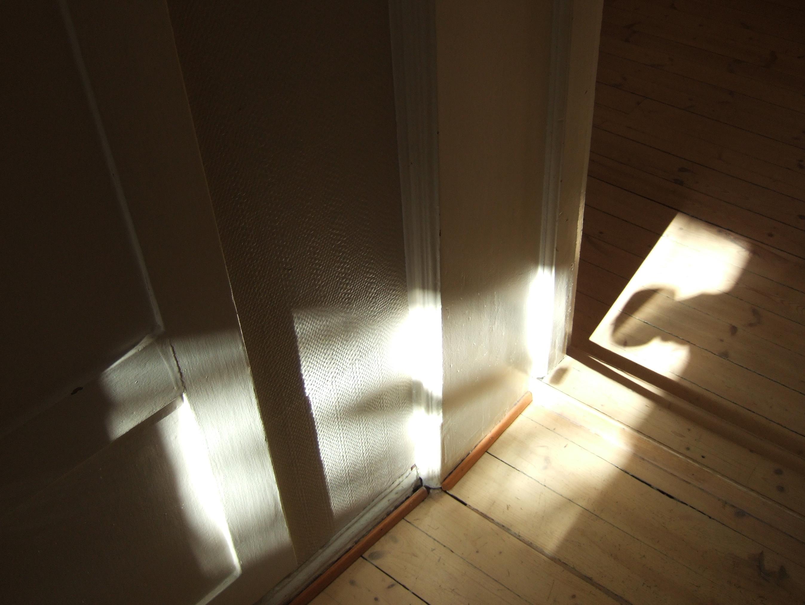 down with the flu, light shining through