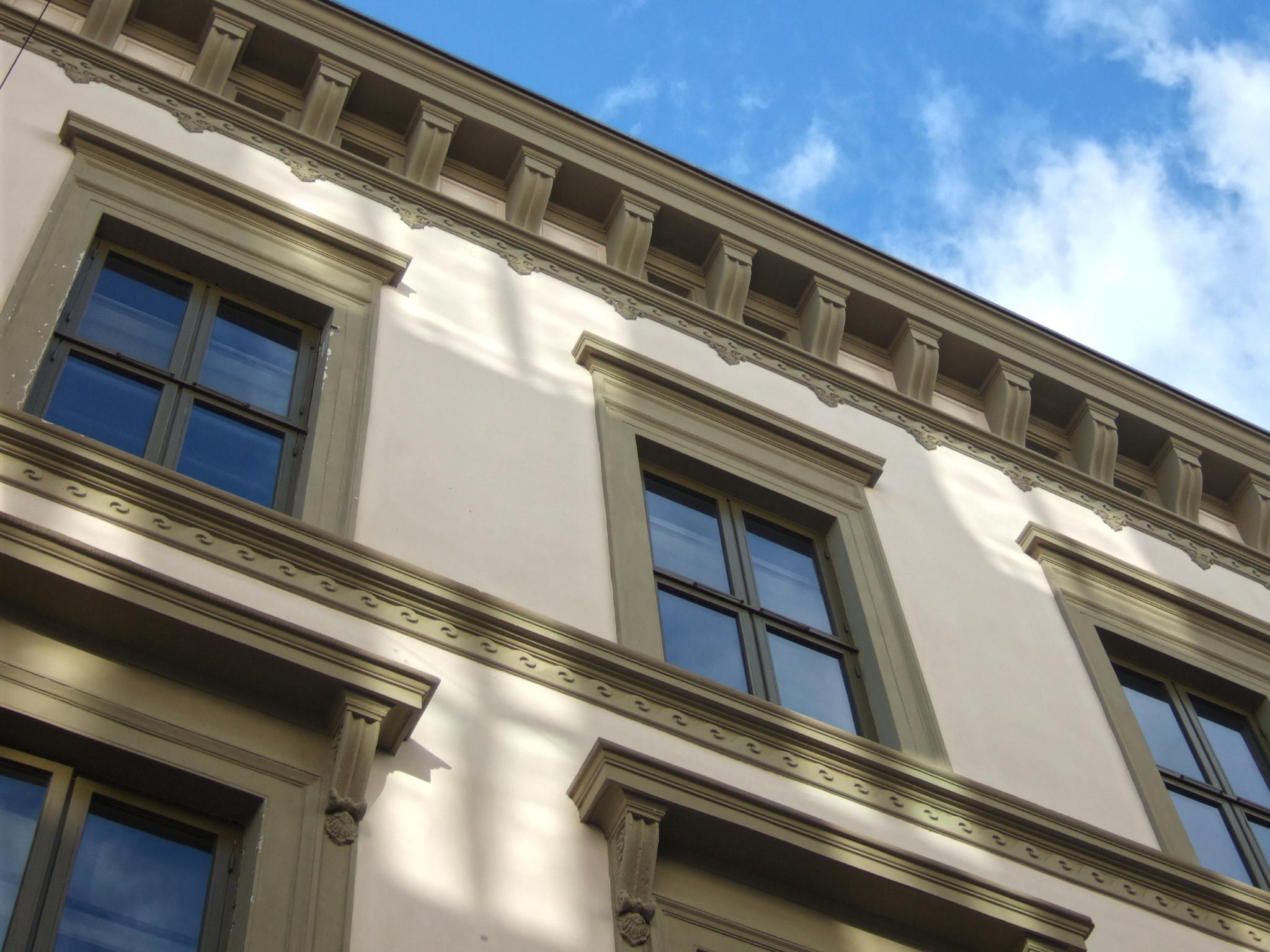 reflections from a darker blue sky