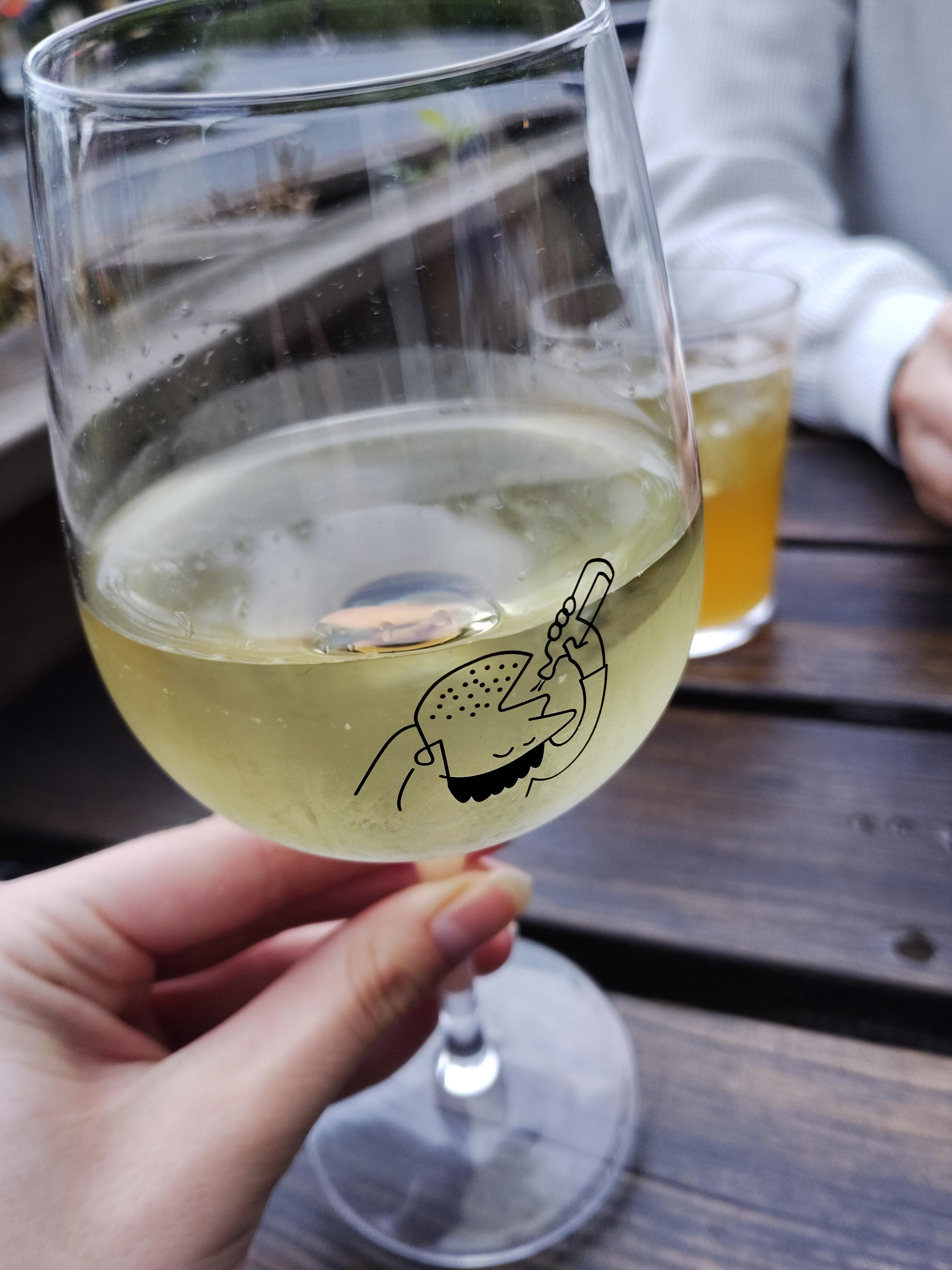 early dinner, white wine