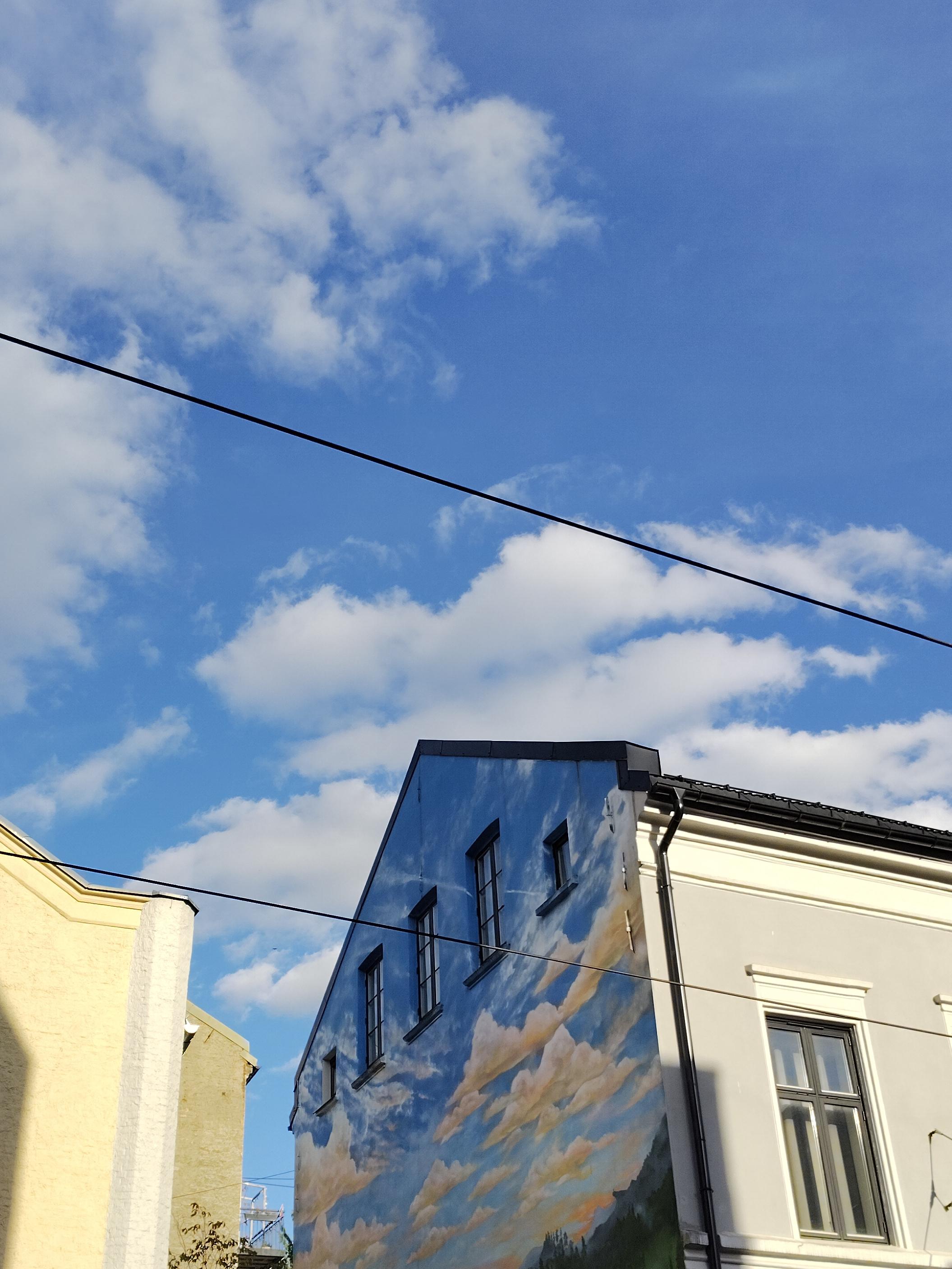 blue sky behind a blue sky